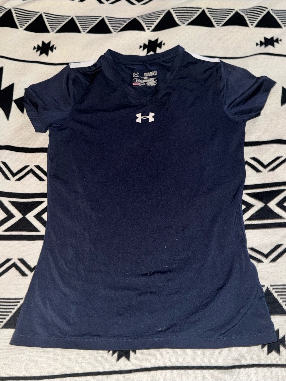 Under Armour Women's Short Sleeve Performance Tee - Navy with White Logo